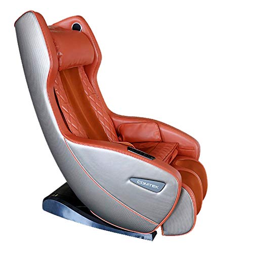 Lzour Ganzkörper-elektrischer Null-Gravity Shiatsu-Massagestuhl mit intelligenter Körpererkennung, Bluetooth-Heizung und Bluetooth-Musik für Zuhause und Büro,Orange