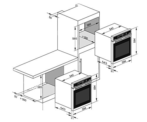 Kaiser Empire EG 6345 Em Einbau Gasbackofen 60cm Autark/ 67L/Einbau-Gasherd / Gas Backofen/ Einbaubackofen mit Selbstreinigung/Unterhitze Infrarotgrill Drehspieß/Rezepttabelle/Gas Control/UVP 1406 EUR