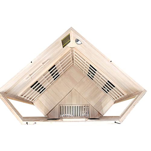 Luxus LED Infrarotsauna 160x160cm Infrarotkabine Wärmekabine Sauna Vollspektrum