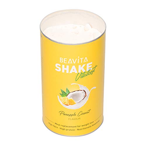 BEAVITA Vitalkost Diät-Shake Kokos-Ananas (572g) - Diät Shakes zum Abnehmen* - vitamin- und nährstoffreicher Mahlzeitersatz mit Eiweiss Protein Pulver - Protein Shake zum Abnehmen