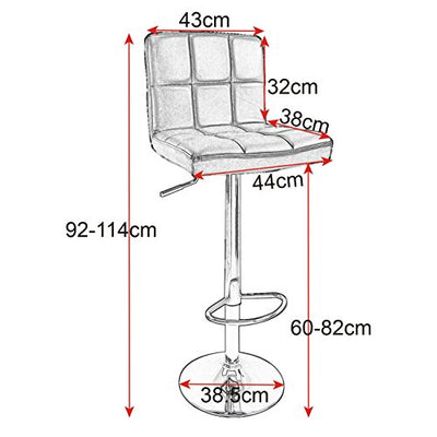 WOLTU® 1 x Barhocker Barstuhl Tresenhocker Stuhl drehbar und höhenverstellbar Tresen Hocker Leinen Hellgrau BH32hgr-1