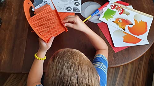 Conipa Laternen Bastelset Kinder mit zusätzlichem kurz Laternenstab elektrisch, Laterne Einhorn, Basteln Erwachsene Set für Mädchen, Laternenbastelset für Erwachsene Bastelsets für Kinder Eule