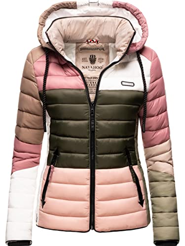 Navahoo Damen Übergangs-Jacke leichte Colorblocking Steppjacke Lulana Multikulti Multicolor Naturals Gr. S