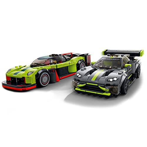 LEGO 76910 Speed Champions Aston Martin Valkyrie AMR Pro & Vantage GT3, Bausatz mit 2 Rennwagen, Modellautos für Kinder ab 9 Jahre, 2022 Kollektion