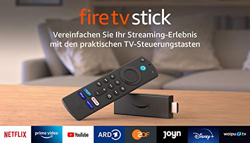 Fire TV Stick mit Alexa-Sprachfernbedienung (mit TV-Steuerungstasten) | HD-Streaminggerät