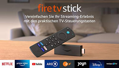 Fire TV Stick mit Alexa-Sprachfernbedienung (mit TV-Steuerungstasten) | HD-Streaminggerät