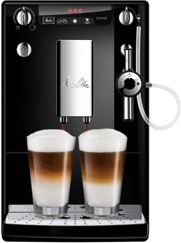 Melitta Caffeo Solo & Perfect Milk E957-201 Schlanker Kaffeevollautomat mit Auto-Cappuccinatore | Automatische Reinigungsprogramme | Automatische Mahlmengenregulierung | Schwarz