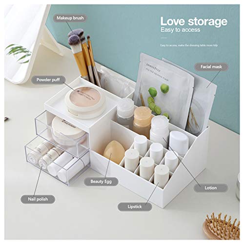 Subsky Make-up Organizer mit Schubladen, Make-up Lagerung Kosmetische Schminktisch Organizer Make-up Box mit Schubladen für Kommode, Schlafzimmer, Badezimmer A