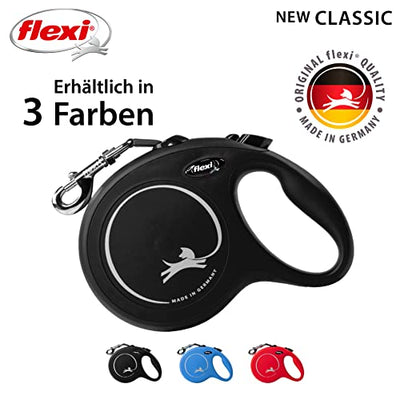 flexi New Classic L Gurt 8 m schwarz für Hunde bis 50 kg