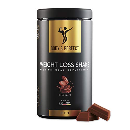 BODY'S PERFECT® Weight Loss Shake für Männer, Diät Shake zur Gewichtskontrolle mit hochwertigem Protein, Mahlzeitersatz mit allen wichtigen Vitaminen und Mineralstoffen, 500g (Schokolade)