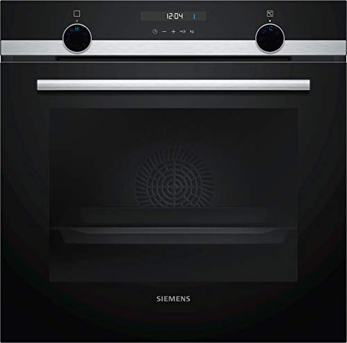 Siemens HB517ABS0 iQ500 Einbau-Elektro-Backofen / Edelstahl / A / cookControl10 / Schnellaufheizung / 3D Heißluft plus, Schwarz