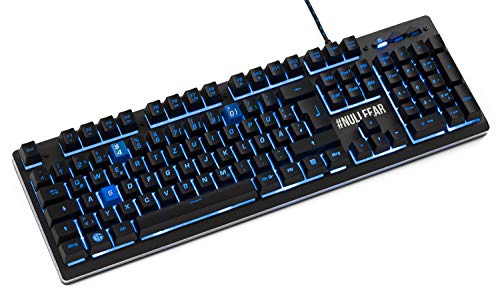 snakebyte S04 Pro Gaming Tastatur (PC) - Offiziell lizenzierte FC Schalke 04 Pro Gaming Tastatur / 26 Tasten Anti-Ghosting / 10 Mio Tastenanschläge / LED-Beleuchtung (7 Farben) / QWERTZ - DE Layout