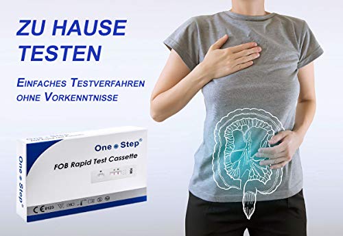 One+Step Darmtest Schnelltest I Komplettes Set zur Früherkennung I FOB Selbsttest für Darmgesundheit I Darmkrebs I Darmbakterien I Darmkur I Darmvorsorge