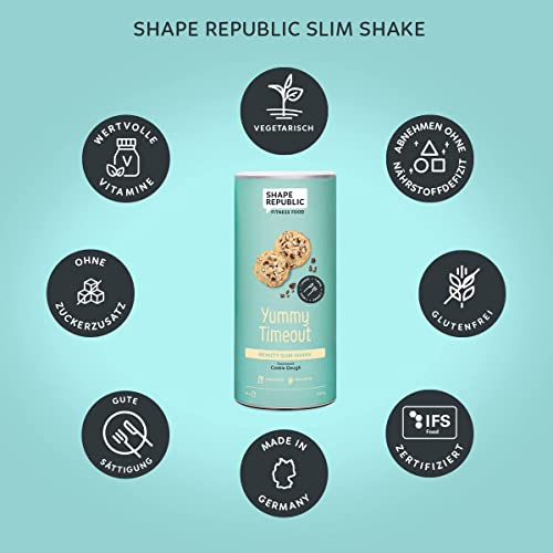 Shape Republic Slim Shake Cookie Dough (300g) | Gewichtsmanagement Shake für Frauen | proteinreicher Diät Shake zum Abnehmen | vollwertiger Mahlzeitenersatz mit 23 wertvollen Vitaminen