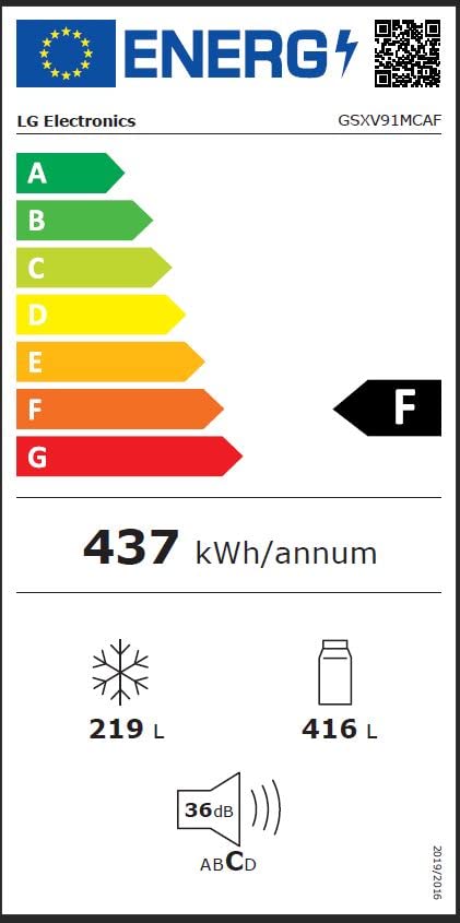 LG Electronics GSXV91MCAF Side-by-Side mit InstaView Door-in-Door | Eis-, Crushed Ice- und Wasserspender | 635 Liter Kapazität | Interner Wassertank 4L | Matt Schwarz Metallic