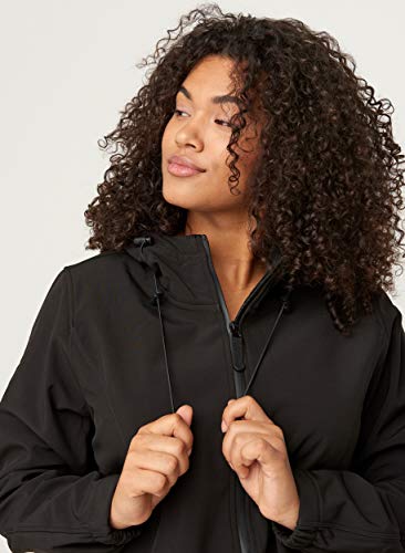 Zizzi Damen Große Größen Softshell Jacke Kapuze Outdoorjacke Gr 46-48 Black