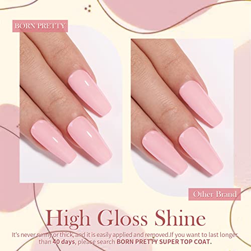 BORN PRETTY UV Nagellack Nudefarben Set, 6 Farbe 10ml Gel Nagellack Set Shellac Nagellack UV LED Nagellack Langlebig Gesund Soak Off Gel Nagellack Mit Hohlem Design