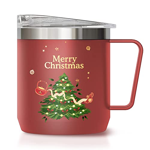 VAHDAM, Weihnachtsbecher (300ml) 18/8 Edelstahl- Isolierter heißer und kalter Becher | Weihnachtsgeschenke ideen für Frauen & Männer | Langlebige tee Weihnachten-becher | Tragen heiße & kalte Getränke