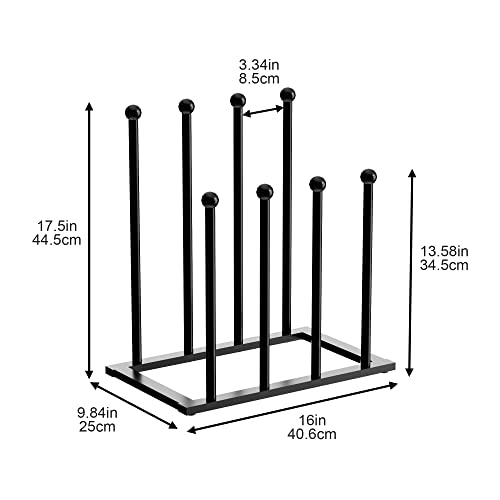 Pickpiff Freistehende Schuhregale, schwarzes Metall-Stiefelregal, Schuh-Organizer für Schlafsaal, Schrank, Eingangsbereich, Schlafzimmer, Terrasse, Outdoor, Flur, Schuhregal-Organizer für 4 Paar