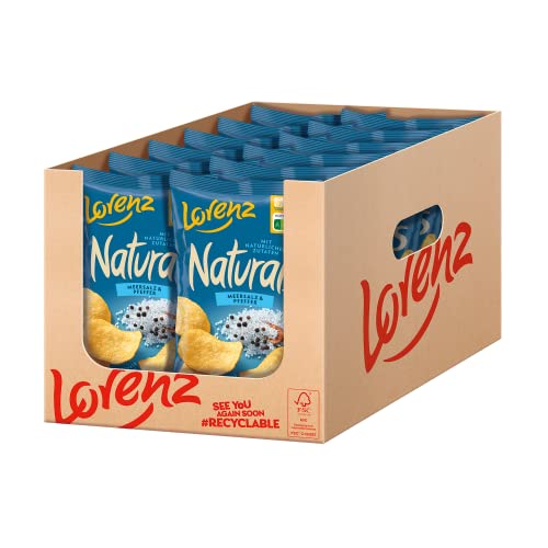 Lorenz Snack World Naturals Meersalz und Pfeffer, 12er Pack (12 x 95 g)