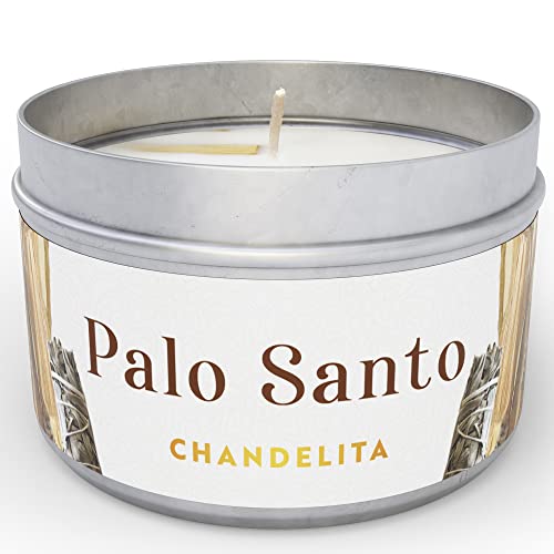 Chandelita Palo Santo Duftkerze, Aromatherapie, für Luftreinigung und spirituelle Heilung und Reinigung, mit Palo Santo und Sojawachs für Entspannung, Meditation und Chakra-Heilung