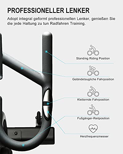 OVICX Heimtrainer Fahrrad Magnetische stationären Hometrainer mit einstellbaren professionellen Lenker Riemenantrieb Indoor Radfahren heimtrainer für zu Hause Fitnessstudio