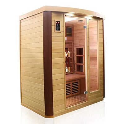 Luxus LED Infrarotsauna 160x110cm Infrarotkabine Sauna Wärmekabine Vollspektrum