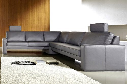 moebelhome Leder Sofa Couch Sofagarnitur Ecksofa Milano V2 Eckcouch Wohnlandschaft Voll Leder NEU