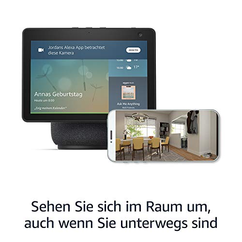 Echo Show 10 (3. Generation) | Hochauflösendes Smart Display mit Bewegungsfunktion und Alexa, Anthrazit