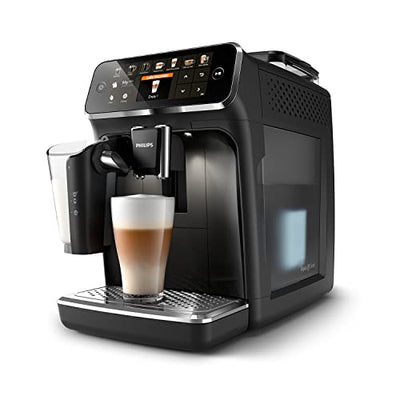 Philips Series 5400 Kaffeevollautomat – LatteGo Milchsystem, 12 Kaffeespezialitäten, Intuitives Display, 4 Benutzerprofile, Schwarz (EP5441/50)