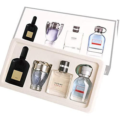 Herren Eau de Toilette Set, 25ml x 4PCS Tragbare Herren Duft Köln Parfüm Set Langlebiges Parfüm Geschenk für Ehemann Vater Freund