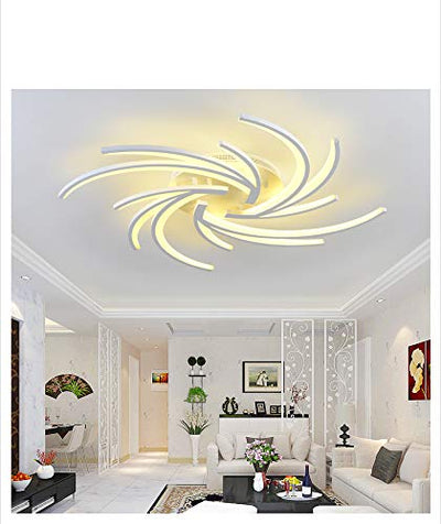 NEU 2042-5White LED Deckenleuchte mit Fernbedienung Lichtfarbe/Helligkeit einstellbar Acryl-Schirm weiß lackierter Metallrahmen Modernes Design Energieeffizienzklasse: A+ Modern (2042white-5)