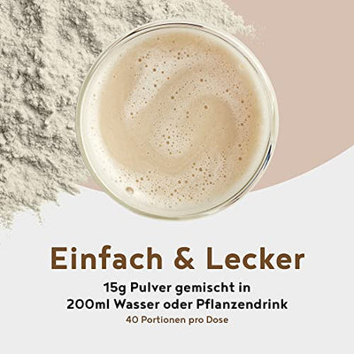 Vegan Protein - KOKOS - Pflanzliches Proteinpulver aus gesprossten Reis, Erbsen, Sojabohnen, Leinsamen, Amaranth, Sonnenblumen- und Kürbiskernen - 600 Gramm Pulver