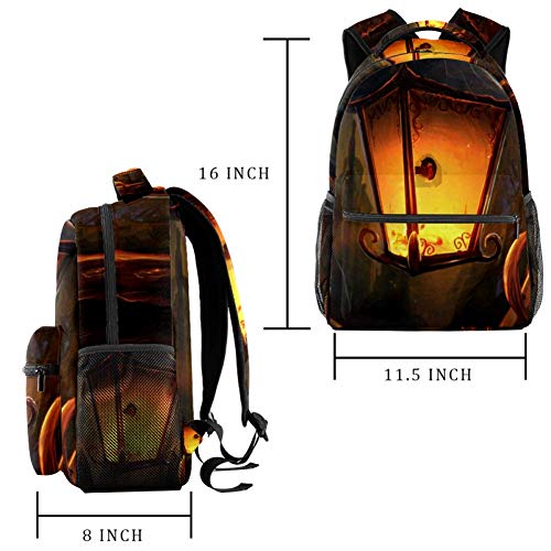 LORVIES Magic Lantern Light Casual Rucksack Schulterrucksack Büchertasche für Schule Studenten Reisetaschen