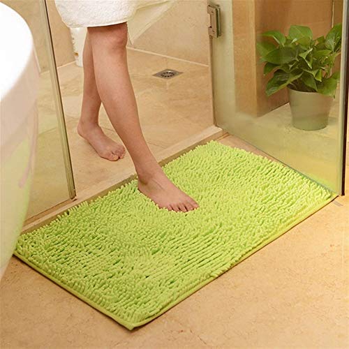 DGHSB Badematte, Mikrofaser Badematte Wasser absorbiert Anti Slip Badezimmer Teppich Teppich for Wohnzimmer Bodenmatte for Kinder (Farbe : Light Green, Specification : 70x140cm)