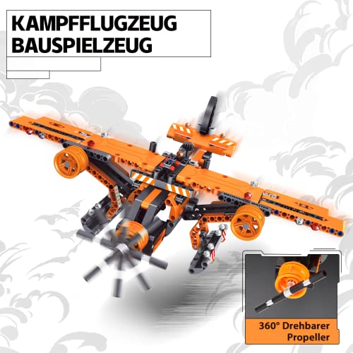 VEPOWER City Konstruktionsspielzeug Bauset ab 6 7 8 9 10 Kinder,3 in 1 Technic Flugzeug Kipplaster Transportwagen Bausteine Spielzeug,361 PCS Kreative Geschenk für Jungen Mädchen Mint Lernspielzeug