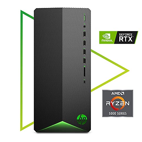 HP Pavilion Gaming Desktop PC, AMD Ryzen 7-5700G, 16GB DDR4 RAM (2x8GB), 512 GB SSD + 1TB HDD, NVIDIA GeForce RTX 3060, Windows 10 Home, Schwarz