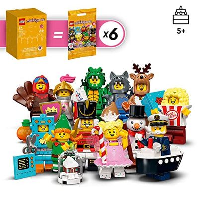 LEGO 71036 Minifiguren Serie 23 - 6er Pack, Limitierte Auflage 2022, Überraschungstüte mit 6 zufällig ausgewählten Minifiguren von 12