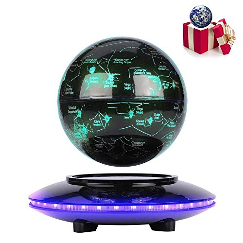 5 Zoll Magnetische Levitation Globo, Magnetische Schweben Weltkarten Globus mit LED Farblichtern, Wohnkultur Büro Dekoration Geografie Bildungs Kinderspielzeug Geschenk