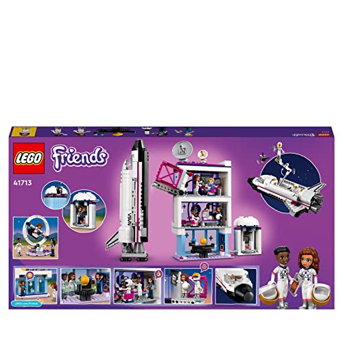 LEGO 41713 Friends Olivias Raumfahrt Akademie Weltraum-Spielzeug mit Raumschiff Space Shuttle und Astronauten-Figuren, Lernspielzeug, Geschenk zu Weihnachten