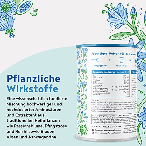 Nerven-Elixier - Pflanzliche Wirkstoffe für den Abend - Fruchtige Mischung aus Aminosäuren und Pflanzenextrakten - 400 Gramm Pulver