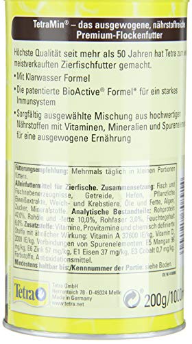 TetraMin Flakes - Fischfutter in Flockenform für alle Zierfische, ausgewogene Mischung für gesunde Fische und klares Wasser, 1 L Dose