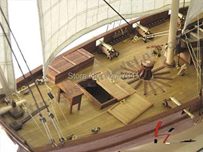 Modellschiff-Kit Klassisches Französisches Royal Fleet Segelbootmodell The Le Coureur 1776 Gaff Schiffsmodellbausätze Weihnachtsgeschenk