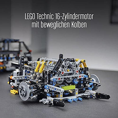 LEGO 42083 Technic Bugatti Chiron, Modellbausatz für Erwachsene, Bauset für EIN Sportwagen Modellauto, Sammlermodell für Fortgeschrittene