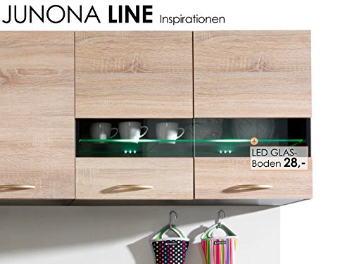 Küche 240cm in Eiche von FIWODO® - ERWEITERBAR - günstig + schnell - Einbauküche Junona Line Set 240