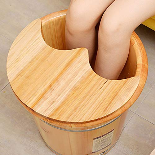 Holz Fußwanne，Massage Fußbadekübel，Fußmassage Sauna Kübel，Weihnachtsgeschenk，Haushalt Saunaeimer Set (Color : B)