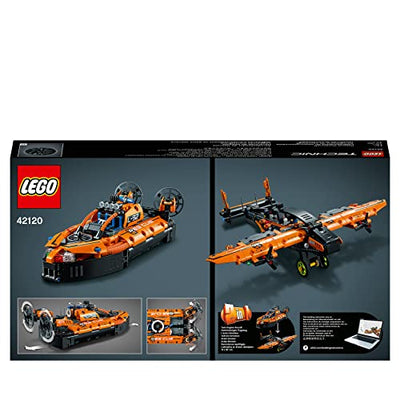 LEGO 42120 Technic Luftkissenboot für Rettungseinsätze - Flugzeug, 2-in-1 Spielzeug aus Bausteinen, Geschenk für Mädchen und Jungen ab 8 Jahren