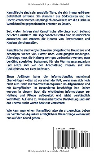 Kampffische für Anfänger - Artgerechte Haltung und Pflege eines Betta splendens (Ratgeber-Reihe zur artgerechten Haltung von Kampffischen, Band 1)