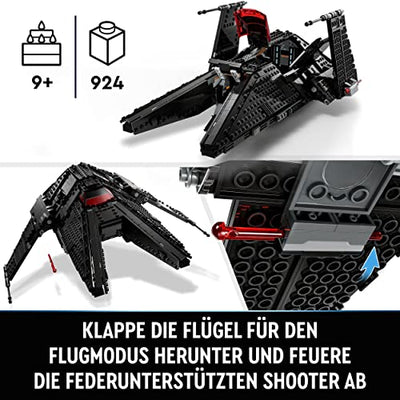 LEGO 75336 Star Wars Die Scythe - Transportschiff des Großinquisitors, Spielzeug-Raumschiff mit Shootern, Ben Kenobi, Lichtschwertern, Obi-Wan Kenobi Set, Geschenk zu Weihnachten