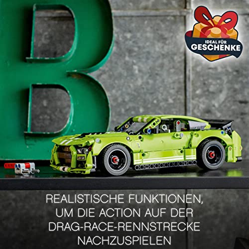 LEGO 42138 Technic Ford Mustang Shelby GT500, Modellauto-Bausatz, Spielzeugauto, Rennauto für Kinder und Teenager mit Rückziehmotor, Geschenk zu Weihnachten